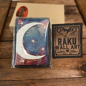 Brand new Raku moon magnet